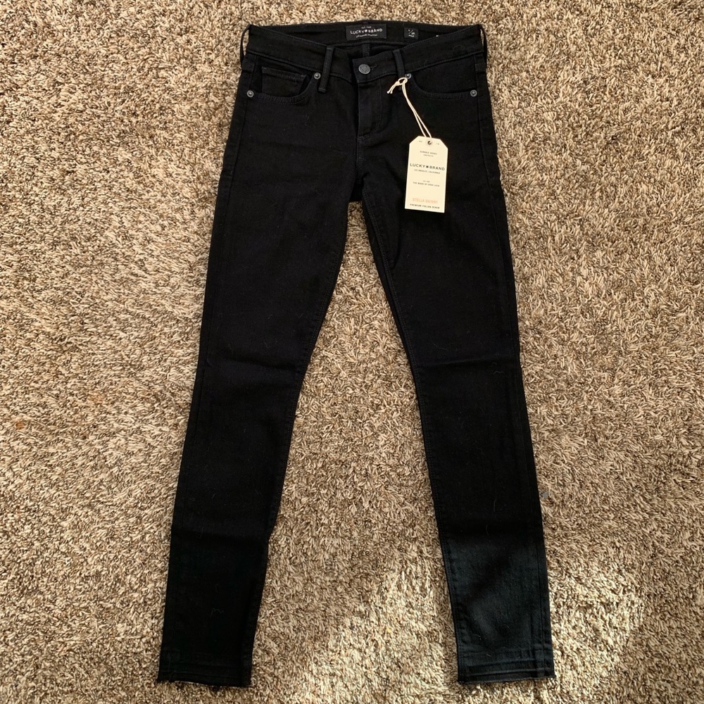Size 25 Lucky Brand Black Skinny Jeans